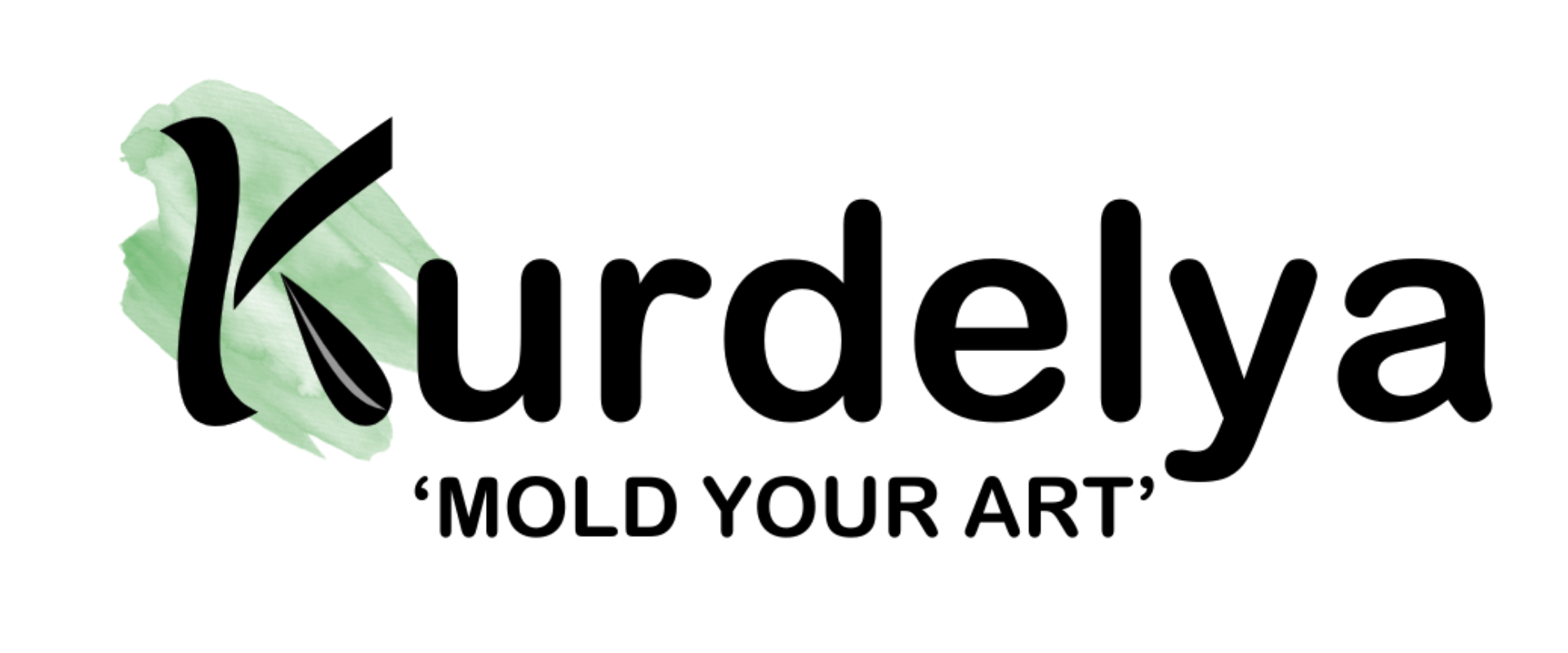 Yeşil fırça darbesiyle stilize edilmiş "K" harfi logosu.