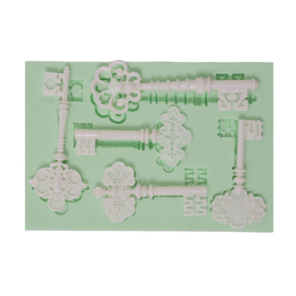 6'lı nostaljik anahtarlar silikon kalıp