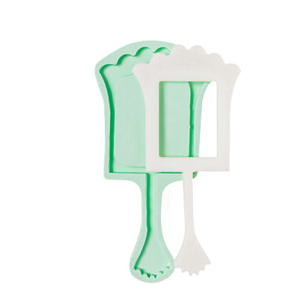 Büyük boy dalgalı el aynası çerçeve silikon kalıp