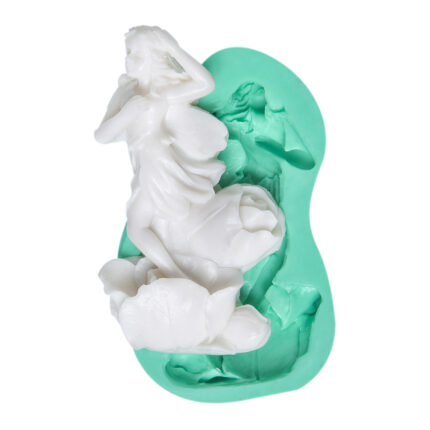 Çiçekte duran kız silikon kalıp