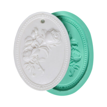 Gül kabartmalı delikli silikon kalıp