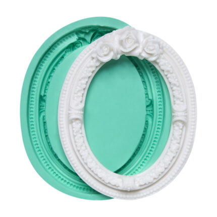 Güllü desenli çerçeve silikon kalıp