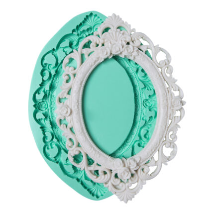 Güllü kabartmalı çerçeve silikon kalıp