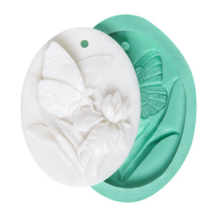 Kelebek ve çiçek delikli silikon kalıp