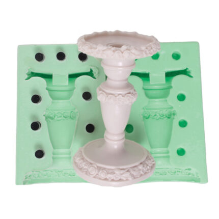 Küçük güllü şamdan silikon kalıp