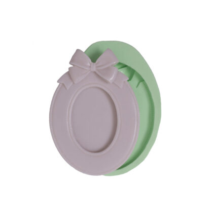 Küçük yuvarlak fiyonklu çerçeve silikon kalıp