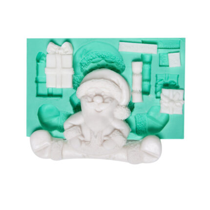 Noel Baba ve hediye paketi silikon kalıp