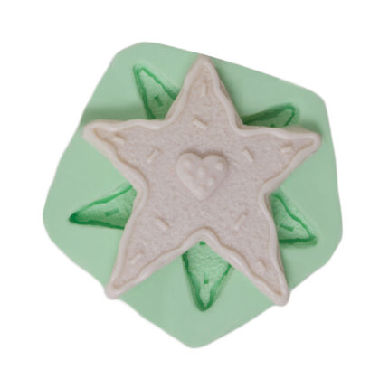 Ortasında kalpli büyük yıldız silikon kalıp