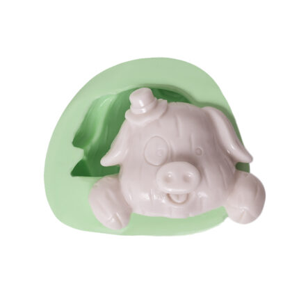 Sevimli domuz kenar figürü silikon kalıp