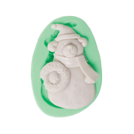 Sevimli yılbaşı ayısı silikon kalıp