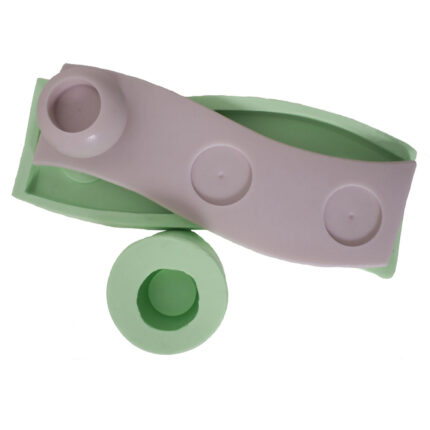 Üçlü tabanlı mumluk silikon kalıp