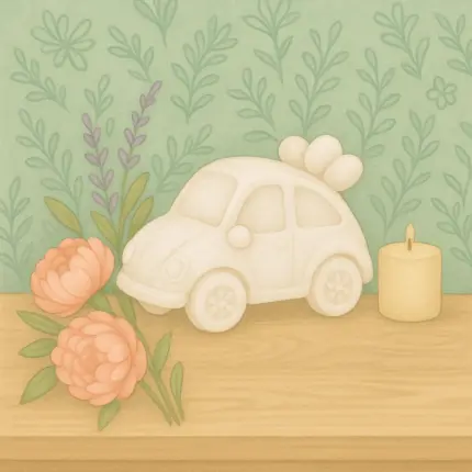 Küçük ev figürleri, arabalar ve uçak modellerinden oluşan yapı ve taşıt temalı dekoratif silikon kalıp çeşitleri.