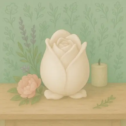 Estetik gül formunda çiçek silikon kalıp modeli ve dekoratif hobi objesi.