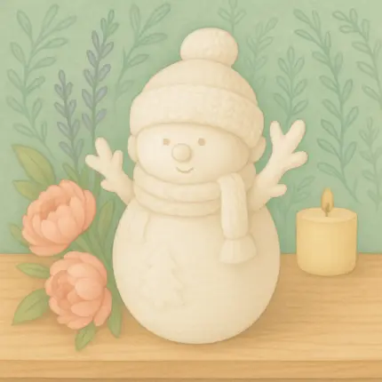 Kardan adam, çam ağacı ve kar tanesi figürlü dekoratif kış ve yılbaşı temalı silikon kalıp modelleri.