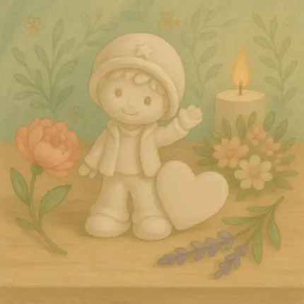 Sevimli şapkalı çocuk figürü ve kalp motifli dekoratif silikon kalıp modeli - Kurdelya.