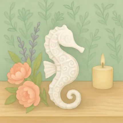 Deniz yıldızı, deniz kabuğu ve çeşitli deniz canlıları figürlü dekoratif yaz ve deniz temalı silikon kalıp modelleri.