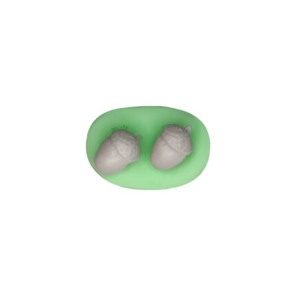 2'li küçük palamutlar silikon kalıp: Orman temalı süs için palamut figürlü kalıp.