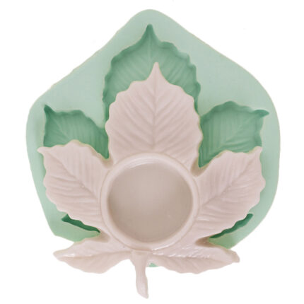 Asma yaprağı tealight mumluk silikon kalıbı. Doğa temalı mum, sabun, takı yapımı için ideal.