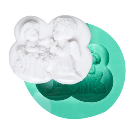 Banyoda yıkanan çocuk figürlü silikon kalıp modeli, banyo temalı dekorasyon için. Temizlik sabun kalıbı.