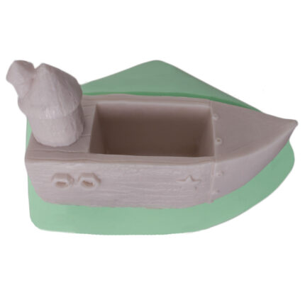 Barakalı gemi saksı silikon kalıp modeli, deniz temalı dekorasyon için. 3D gemi saksı kalıbı.