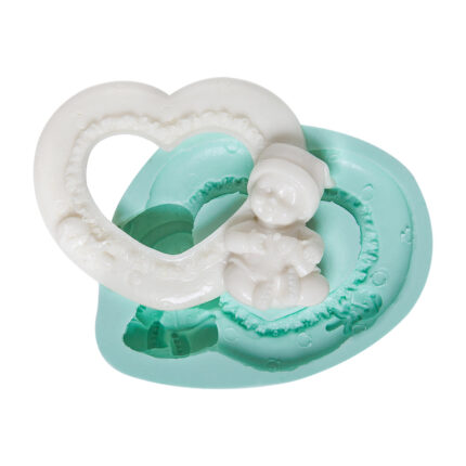 Bebek kalpli çerçeve silikon kalıbı: bebek odası süsleri yapımı için ideal.