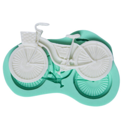 Bisiklet silikon kalıbı: Nostaljik bisiklet figürlü, dekoratif obje yapımı için ideal.