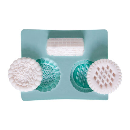 Bisküviler silikon kalıbı: Tatlı temalı sabun ve dekoratif obje yapımı için ideal.