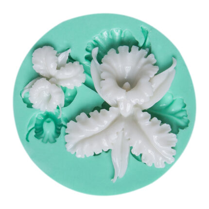Kurdelya borazan çiçeği silikon kalıbı modeli. Botanik temalı kokulu taş, çiçek severler sabun kalıbı için ideal.