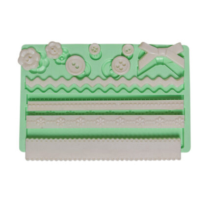 Bordür ve düğme çeşitleri silikon kalıbı: el işi süslemeler için ideal döküm kalıbı.