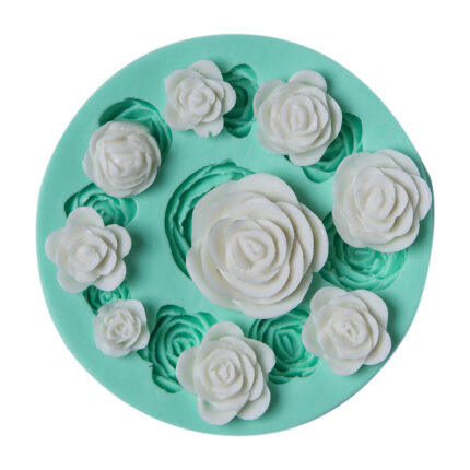 Boy boy gül silikon kalıbı: Çiçek temalı sabun ve dekoratif obje yapımı için ideal.