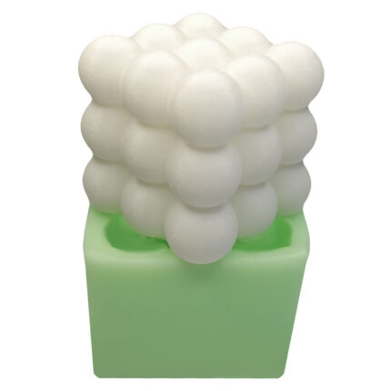 Büyük boy bubble mum silikon kalıbı ile yapılmış baloncuklu mum.