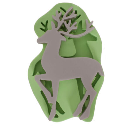 Büyük boy geyik silikon kalıp modeli. Vahşi yaşam figürü, 3 boyutlu geyik kalıbı.