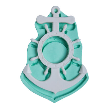 Büyük çapa çerçeve silikon kalıbı: deniz temalı dekorasyon, sabun, takı, mum yapımı için ideal.