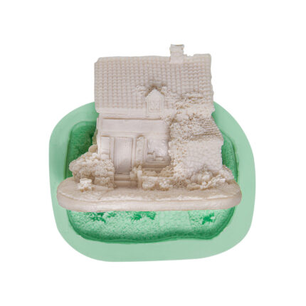 Kurdelya Nostaljik Büyük Ev Silikon Kalıbı: Minyatür ev yapımı için ideal, detaylı ev modeli.