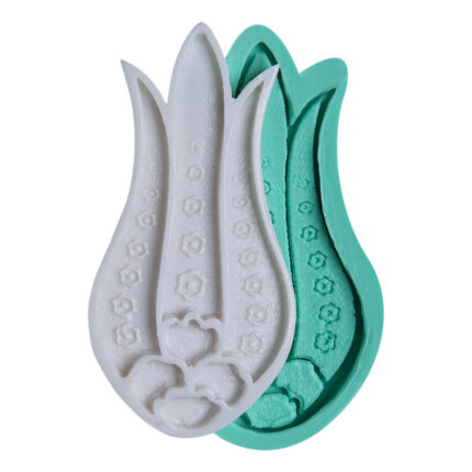 Büyük lale silikon kalıbı: çiçek temalı dekorasyon, detaylı çiçek figürü yapımı için ideal. Lale motifli kalıp.