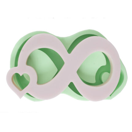 Büyük kalp detaylı sonsuzluk işareti silikon kalıp. Sevgililer Günü süsü için ideal.