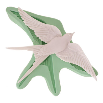 Büyük kırlangıç silikon kalıp: Kuş temalı dekorasyon için 3 boyutlu kırlangıç figürü.