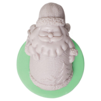 Büyük Noel Baba silikon kalıp modeli, yılbaşı dekorasyonu için 3D figür.