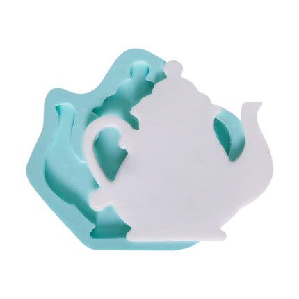 Çaydanlık tabanlık ve pano silikon kalıbı: Mutfak temalı dekoratif obje yapımı için ideal.