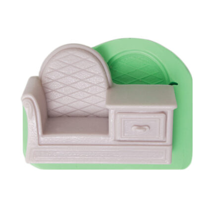 Kurdelya Klasik Çekmeceli Koltuk silikon kalıbı. Minyatür mobilya yapımı için ideal. RTV2 silikon döküm kalıbı.