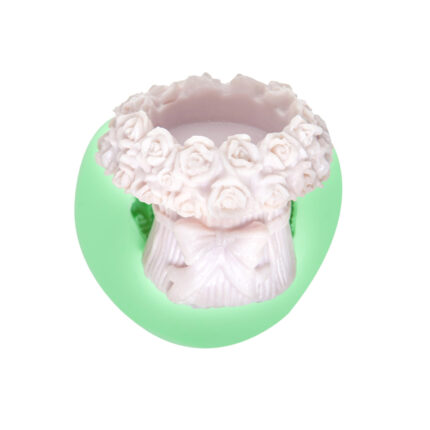 Çiçek demeti tealight mumluk silikon kalıbı. Çiçek temalı aydınlatma için ideal, dekoratif obje yapımı.