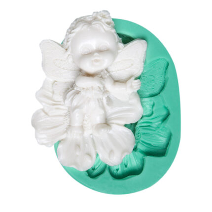 Çiçekli kız figürü silikon kalıbı. Bahçeli kız reçine süs yapımı için ideal.