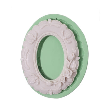 Çiçekli küçük çerçeve silikon kalıp modeli, çiçek temalı dekorasyon için ideal. 3 boyutlu çerçeve yapımı silikon kalıp.