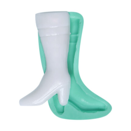 Çizme kokulu taş teknikleri için ayakkabı çizme kalıbı ve dökülmüş örneği. Postal biblo yapımı için bot reçine süs.