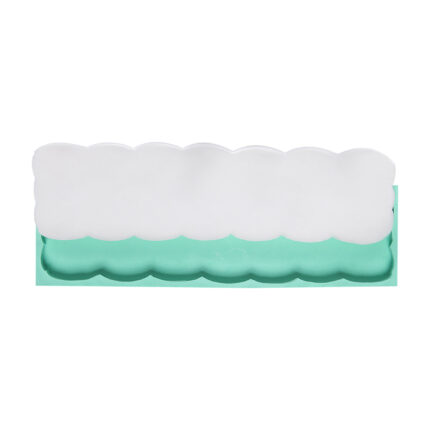 Dalgalı düz tabanlık silikon kalıbı: Dekoratif obje veya sabun yapımı için ideal.