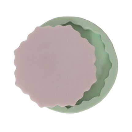 Dalgalı küçük tabanlık silikon kalıp: Dekoratif tabanlık için 3D silikon kalıp.