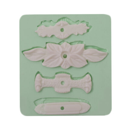 Dekoratif obje 6 silikon kalıp: Çiçekli, şeritli figürlü silikon kalıp. 3D ev dekoru silikon kalıp.