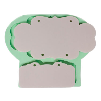 Delikli ikili tabanlık silikon kalıp modeli, dekoratif tabanlık yapımı için ideal. İkili silikon kalıp.