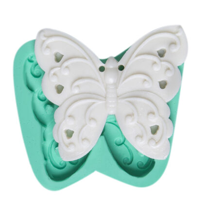 Delikli kelebek silikon kalıbı. Reçine ve alçı uyumlu, zarif dantel kelebek süs kalıbı.