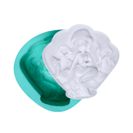 Deniz altında deniz kızı silikon kalıbı: Masal kahramanı süsü için kalıp.